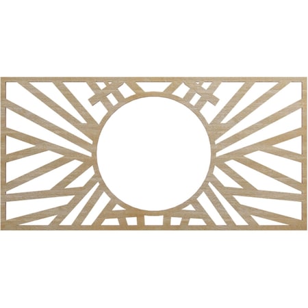 Ekena Millwork Hoover Wood Fretwork Pierced Ceiling Medallion, Birch, 20"W x 10"H x 7 3/8"ID x 1/4"T CMWP20X10X0250HOBI